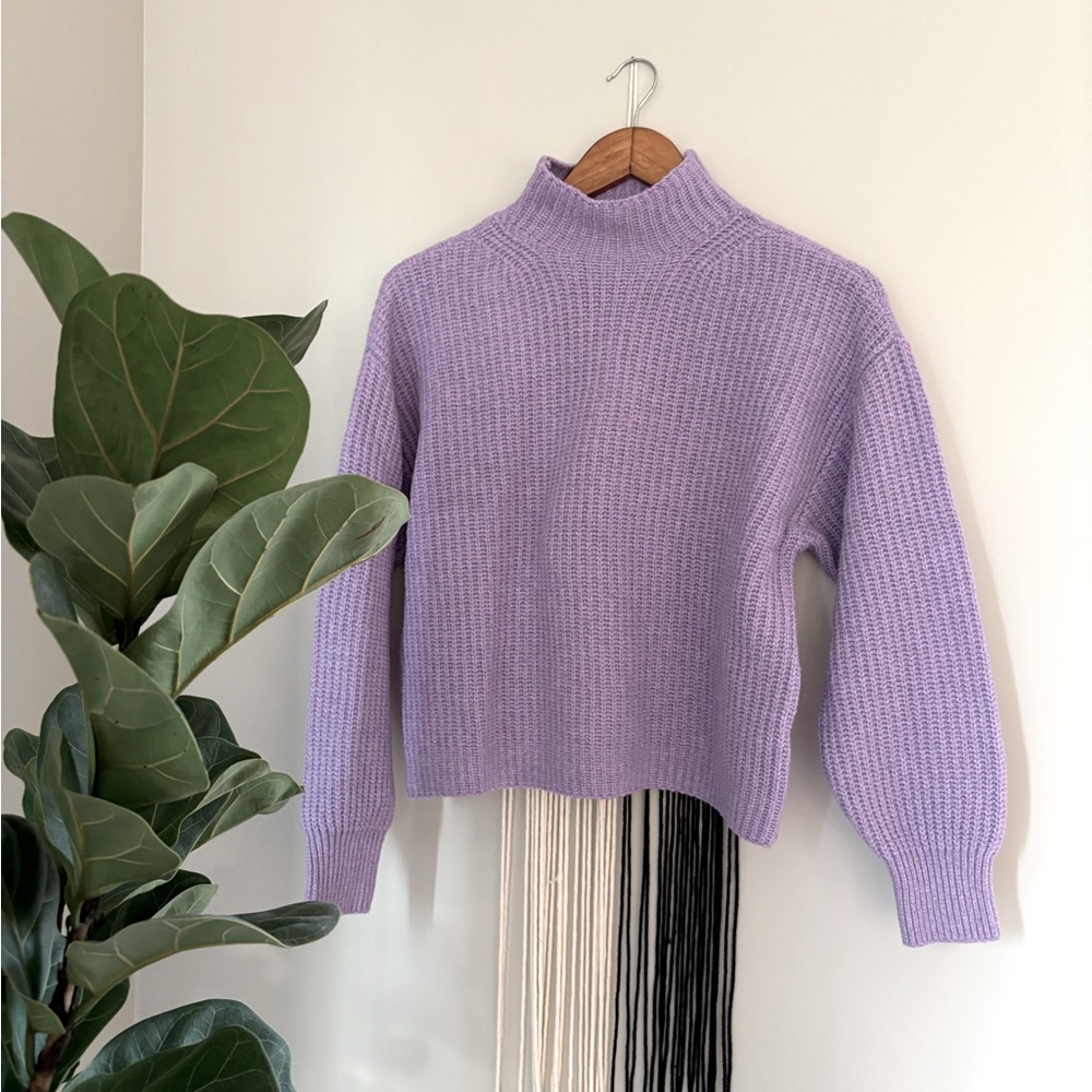 Lavender Mock Neck Sweater